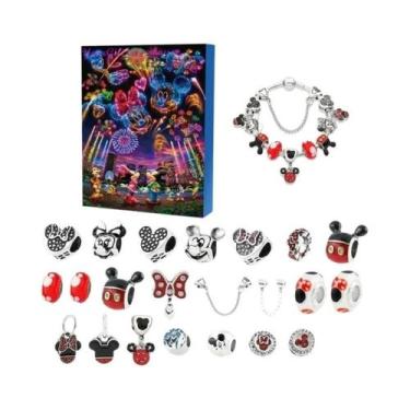 Imagem de Calendário Do Advento De Natal Para Meninas Com Pulseiras Mickey, 24 D