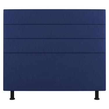 Imagem de Cabeceira Cama Box Casal Queen Size Malik 160cm Suede Azul - Abmaza