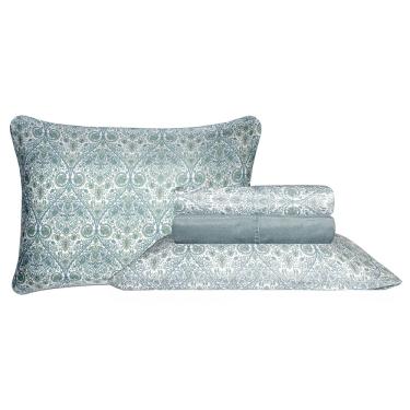 Imagem de Jogo de Cama Duplo Queen 4 peças 140 Fios 250x240cm Florence Realce Premium - Sultan