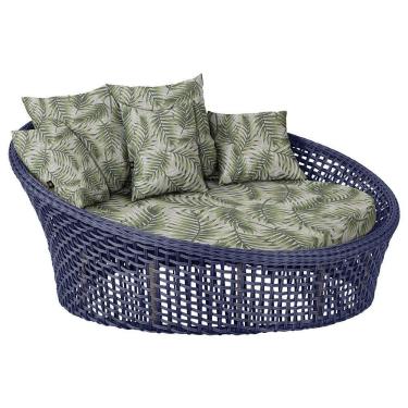 Imagem de Chaise Hungria Pintura Fendi Corda Náutica E5 Trama Original Azul