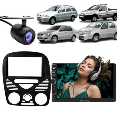 Imagem de Central Multimídia 2 Din Mp5 Palio G2 Câmera Moldura Pt