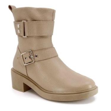 Imagem de Bota Usaflex Cano Médio Salto Bloco Feminina-Feminino