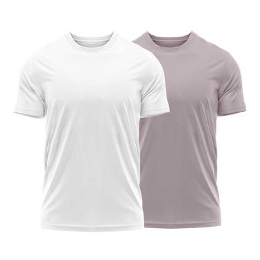 Imagem de Kit 2 Camisetas Dry Uv Masculina Blusa Camisa Fitness Academia Basica Lisa-Masculino