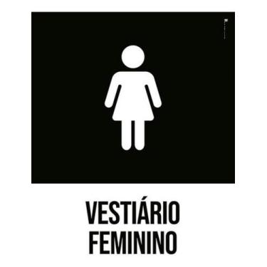 Imagem de Placa Desenho - Vesitário Feminino - Sinalizo
