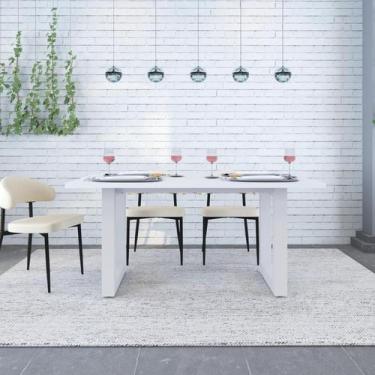 Imagem de Mesa de Jantar Bronx R 160cm Est.Branca - Metalig