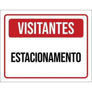 Imagem de Kit 10 Placa Acm De Visitantes Estacionamento 18X23 - Sinalizo