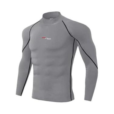 Imagem de Camiseta De Compressão Masculina De Manga Longa Para Corrida, Secagem 