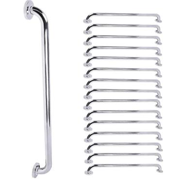 Imagem de Barra Corrimao de Apoio Alça 80cm Kit 15 Uni Acessibilidade Cadeirante Idoso Deficiente Box Banheiro Segurança Corredor