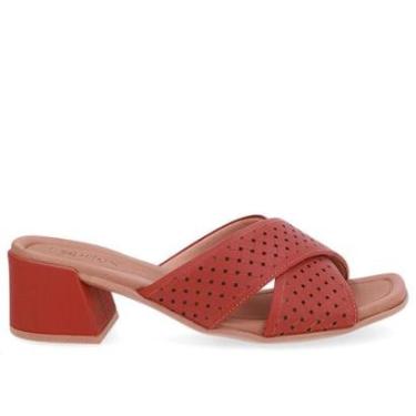 Imagem de TAMANCO USAFLEX SALTO BLOCO EM COURO REF UD25001 FEMININO-Feminino