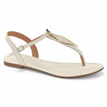 Imagem de Sandália Vizzano Casual Dedo Fivela Confortável Original -, Off white,