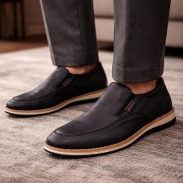 Imagem de Sapato Masculino Mocassim Social Casual Confortável Couro-Masculino