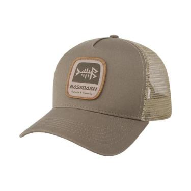 Imagem de Boné Trucker BASSDASH - Bordado, Ajustável e com Malha Traseira, Marro