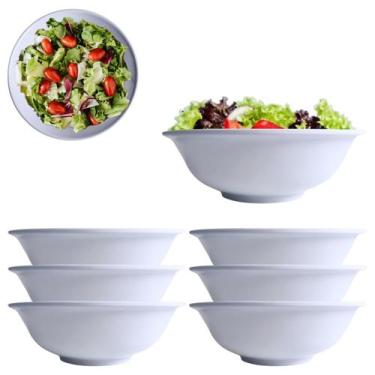 Imagem de 6 Tigelas Saladeira Bowl Grande Cumbuca em Melamina 1,2L - Fx