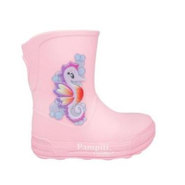 Imagem de Bota Infantil Feminina Pampili Happy Glee Galocha Rosa 7080-Feminino