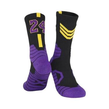 Imagem de Meias Profissionais De Basquete Masculinas Antiderrapantes Até O Meio 