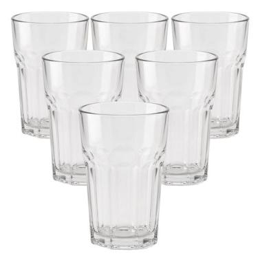 Imagem de Conjunto 6 Copos de Vidro Grosso 430ml Grande Buffet Pro - Wincy