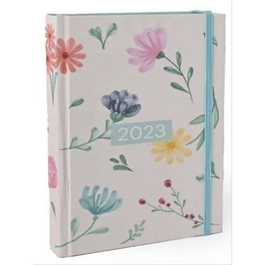 Imagem de 2023 Agenda Floral Ana Luiza Flores Salpicadas Teca Semanal Mini - 9,20 X 12,80