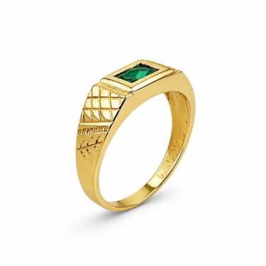 Imagem de Anel de Ouro 18k com Esmeralda Verde - Joia Exclusiva - Justino Ribas,