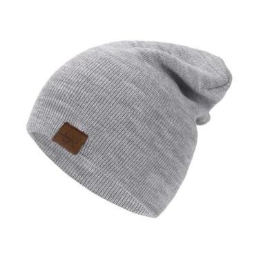 Imagem de Gorro Unissex De Malha Macia E Quente, Casual, Elegante, Liso, Para Us