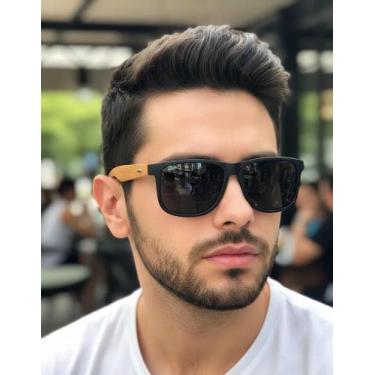 Imagem de Óculos Quadrado Masculino Tendencia De Sol Escuro Anos 90 P - Seven Óc