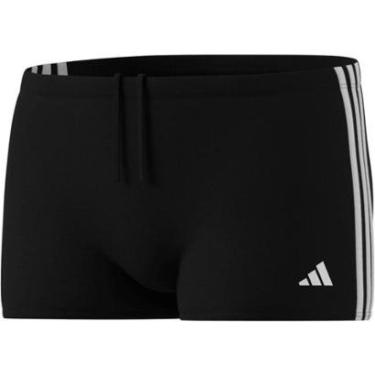 Imagem de Sunga Boxer Adidas 3 Stripes Masculina - Preto M-Masculino