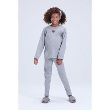 Imagem de Pijama Infantil Feminino Algodão Inverno Ursinho Clean-Feminino