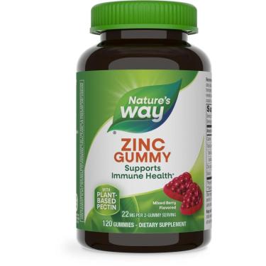 Imagem de Suplemento Nature's Way Zinc Gummies 11mg 120 gomas-Unissex