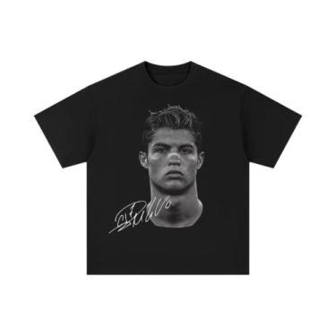 Imagem de Camiseta Masculina Vintage Com Estampa De Cristiano Ronaldo, Estilo Am