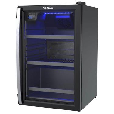 Imagem de Cervejeira Blue Light 100L 12196 com Iluminação Interna em LED Azul Preto Fosco 110V Venax