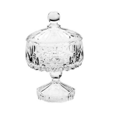 Imagem de Potiche decorativo cristal com pé louise bombonier wolff