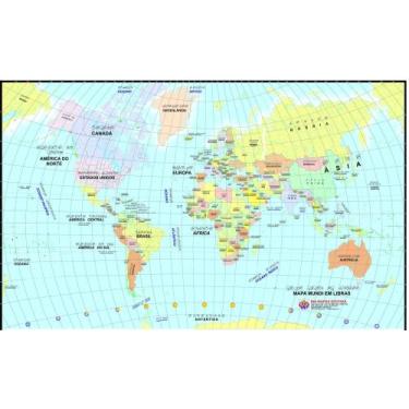 Imagem de Mapa mundi libras - BIA MAPAS