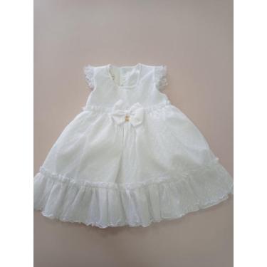 Imagem de Vestido branco com renda - Aconchego do bebê 