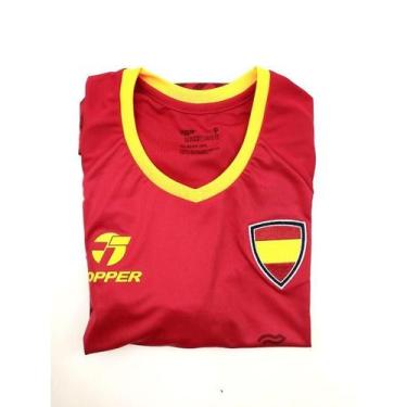 Imagem de Camisa Topper Seleção Espanha Licenciada Adulto Unissex Ref 8522017, P