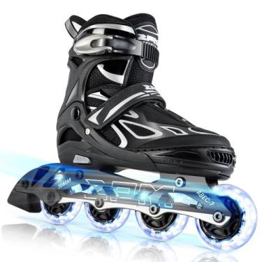 Imagem de Patins em linha, 2PM SPORTS Vinal Girls, ajustáveis, piscando