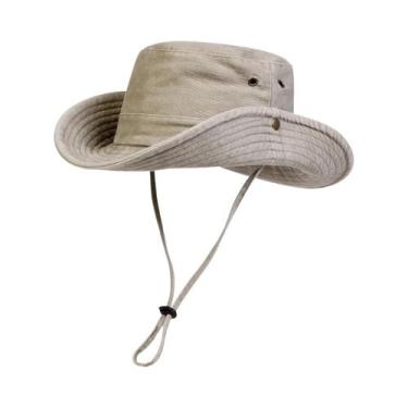 Imagem de Chapéu Bucket Masculino De Aba Larga Lavado, Casual Para Exterior, Pro
