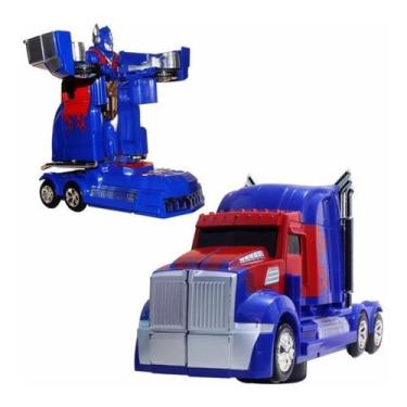 Imagem de Caminhão Transformers Optimus Prime Brinquedo para Meninos 2 em 1 - ro