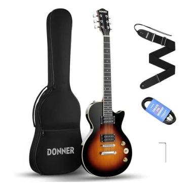 Imagem de Guitarra Donner DLP124 Sunburst Corpo Basswood Braço Maple Escala Rose