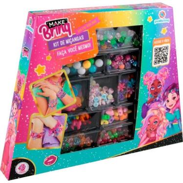 Imagem de Kit de Miçangas Make Brinq para Criar Pulseiras Colares e Brincos Personalizados Polibrinq