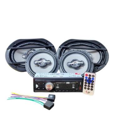 Imagem de Kit Auto Rádio 1 Par Alto Falante 6 1 Par De 6x9 280w