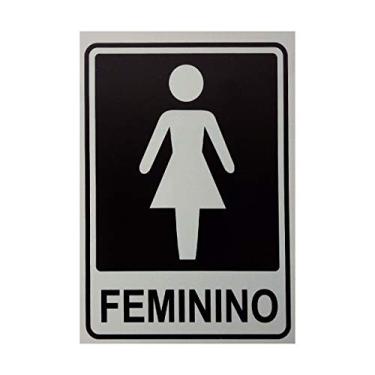 Imagem de Placa De Sinalização Banheiro Feminino 15X20 Pacific - PS03 F5e