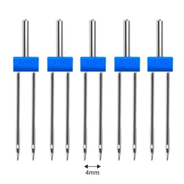 Imagem de 05 Agulhas Dupla 4mm Nº 11 Para Máquina de Costura Doméstica