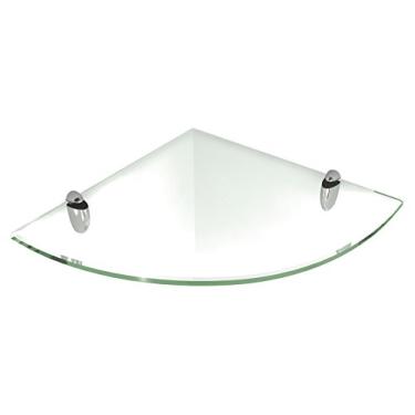 Imagem de Fab Glass and Mirror Prateleira de vidro de canto, 30,5 x 30,5 cm, transparente