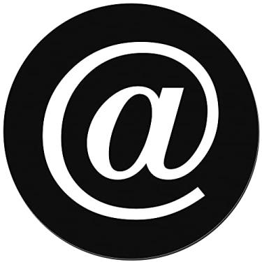 Imagem de Mouse Pad Redondo Arroba em PVC TopGet (Preto)