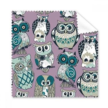 Imagem de Pano de limpeza moderno com estampa de coruja Art Deco, 5 peças
