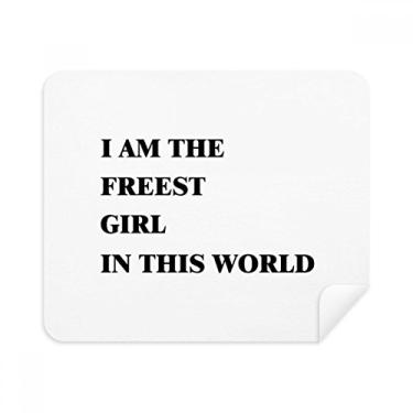 Imagem de Pano de limpeza I Am The Freest Girl, 2 peças, tecido de camurça