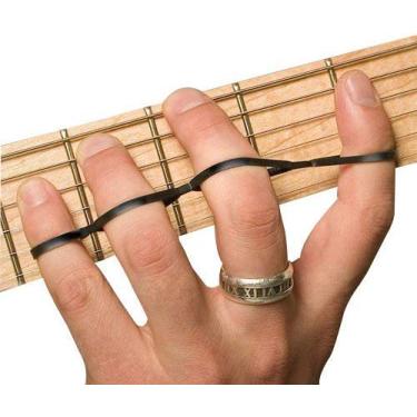 Imagem de Riff BANDZ Bandas de treinamento de resistência para guitarra, baixo, banjo, piano, sistema de velocidade de dedo - conjunto premium de 3 acessórios para fortalecimento de mãos