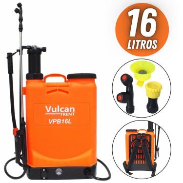 Imagem de Pulverizador Elétrico e Manual 8 Amperes 16 Litros Cor Laranja VP16L8A Profissional Com 3 Bicos Diferentes Vulcan Ideal Para Jardinagem