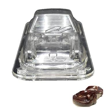 Imagem de TUKE Moldes de chocolate para carro de tamanho grande de 26 x 11 x 6 cm, molde de fondant para decoração de bolo de carro esportivo vintage molde de plástico 3D retrô roadster para decoração de topo de bolo, fondant, doces, gesso de Paris