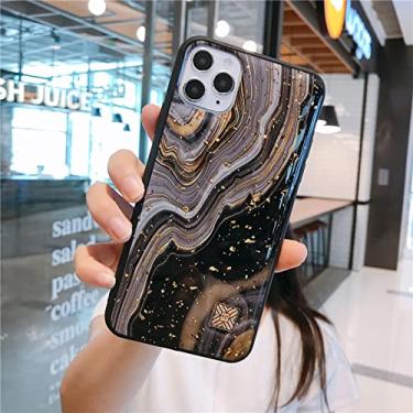 Imagem de Capa de telefone com textura de pedra de granito brilhante de folha de ouro para iphone 12 mini 11 13 pro xs max x xr 7 8 plus se capa macia, d37, para iphone 13 pro