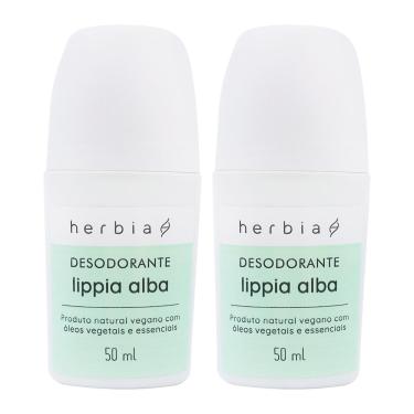 Imagem de Kit 2 Desodorante Roll-on Vegano Lippia Alba 50ml Herbia 